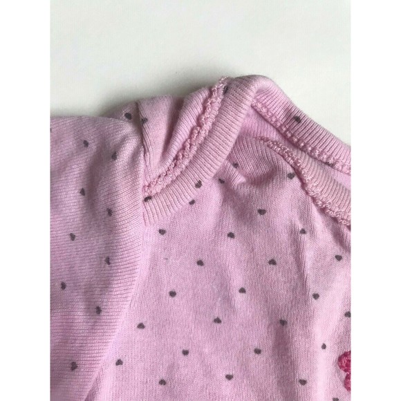 Girl's Size 9M 6-9 Months 3 Piece Pink Floral Carter's Top + Brown Pants & Bib - Picture 5 of 9